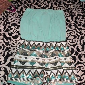 Shoulder less Romper